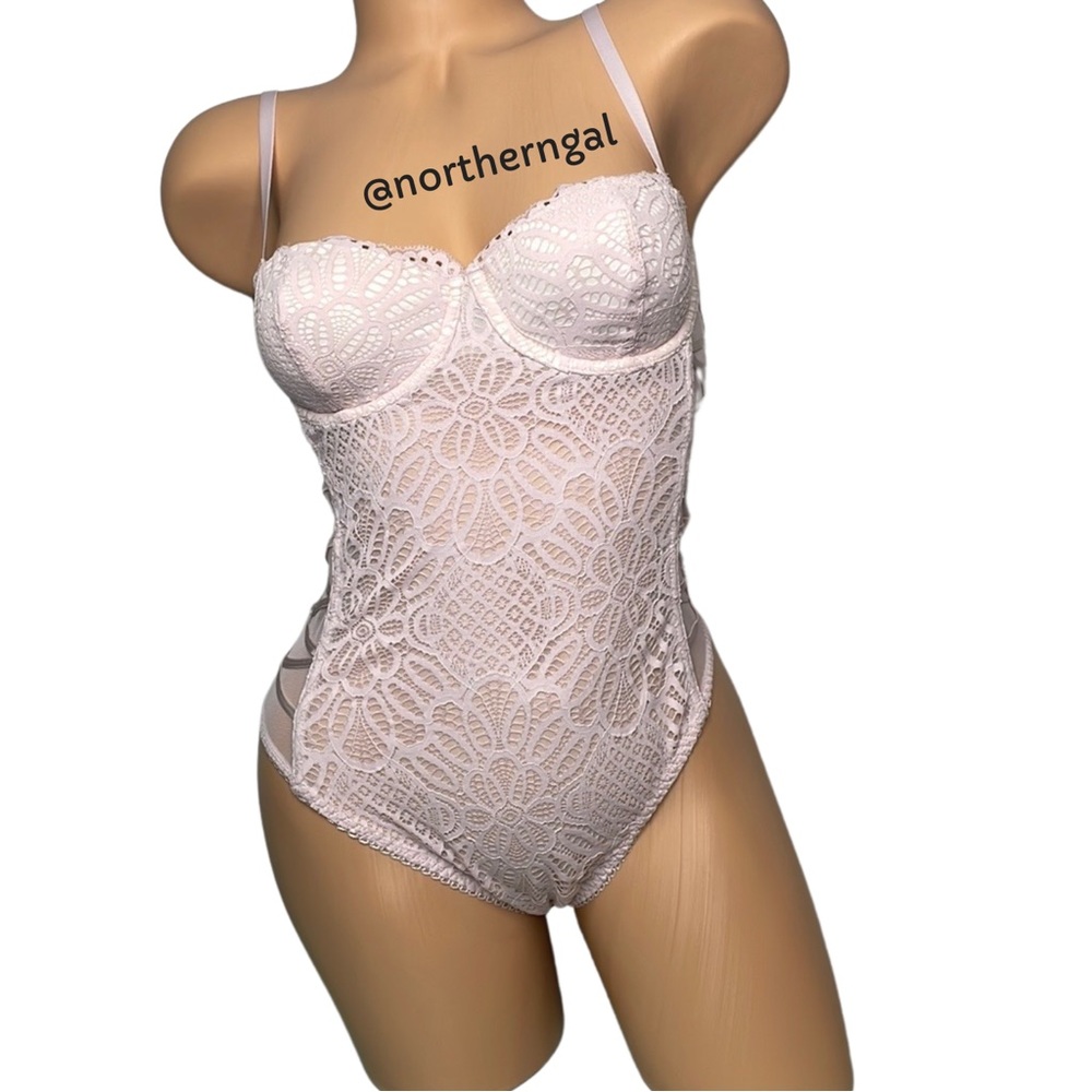 Victoria’s Secret Dream Angels Lace-Up Teddy Blush